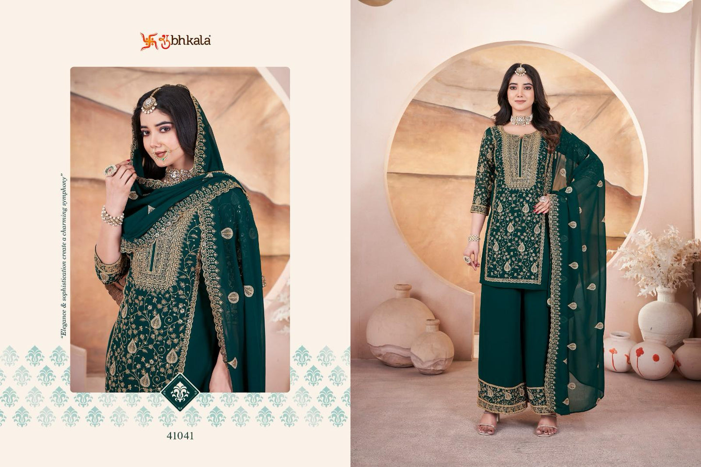 41041 Gulzaar Shubhkala Embroidery Readymade Suits