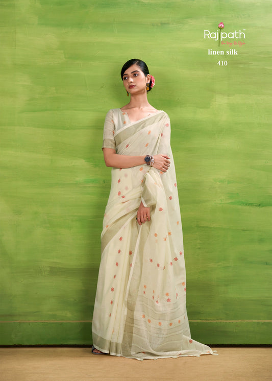 410 Sunrise Silk Rajpath Linen Sarees