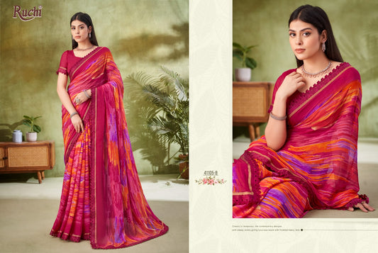 41105B Savera Vol 11 Ruchi Chiffon Sarees