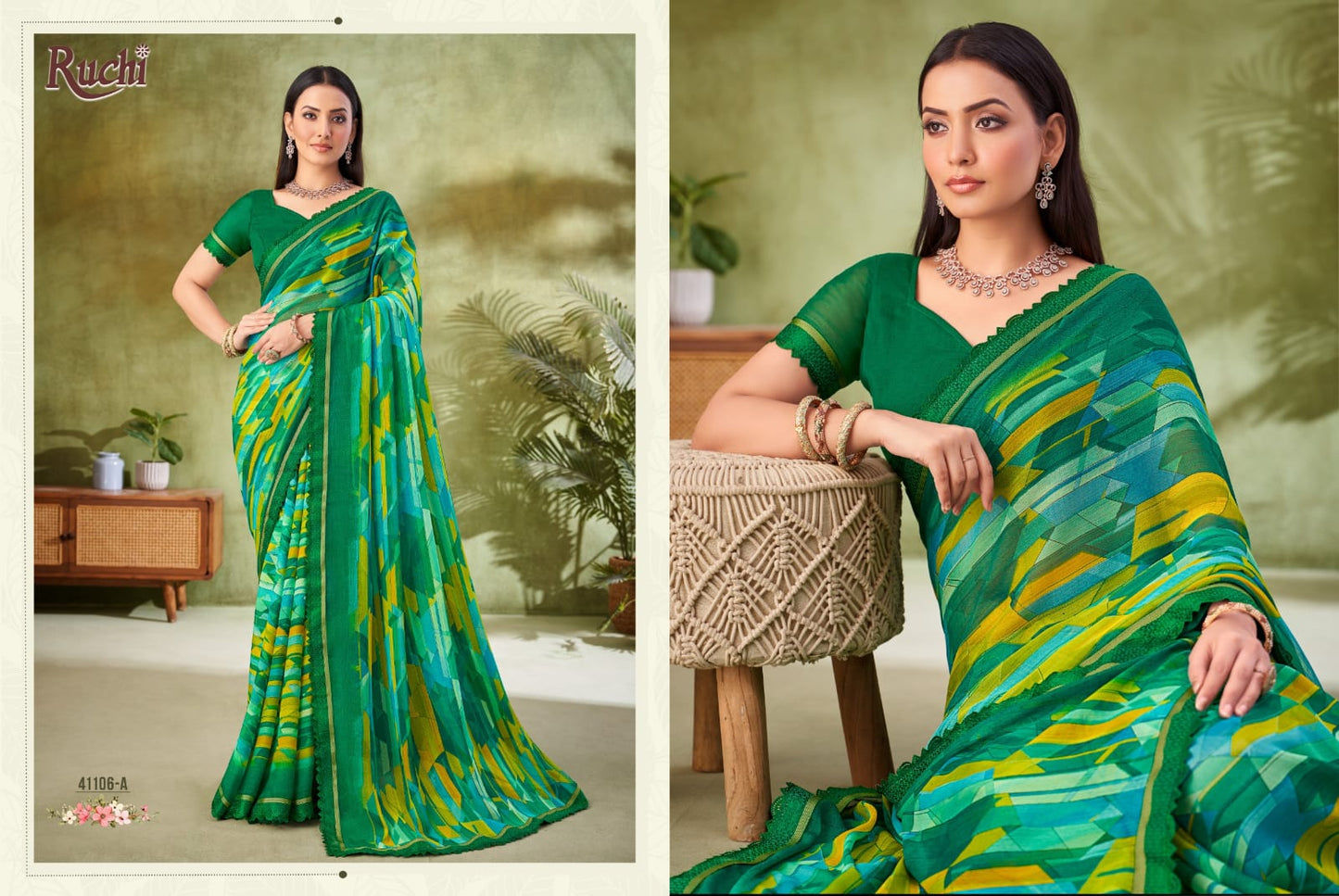 41106A Savera Vol 11 Ruchi Chiffon Sarees