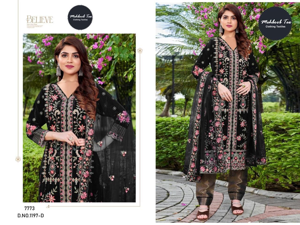 1197-D Mehboob Tex Pakistani Salwar Suits