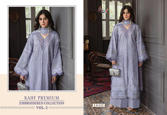 4112 Kahf Premium Embroidered Collection Vol 2 Shree Fabs Rayon Pakistani Salwar Suits