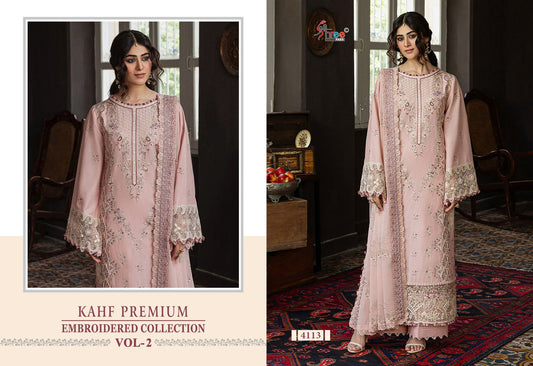 4113 Kahf Premium Embroidered Collection Vol 2 Shree Fabs Rayon Pakistani Salwar Suits