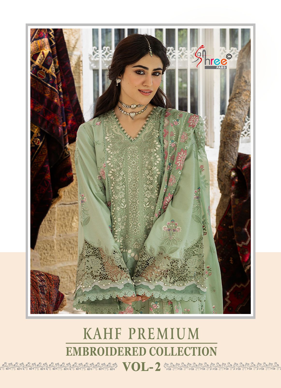 4114 Kahf Premium Embroidered Collection Vol 2 Shree Fabs Rayon Pakistani Salwar Suits