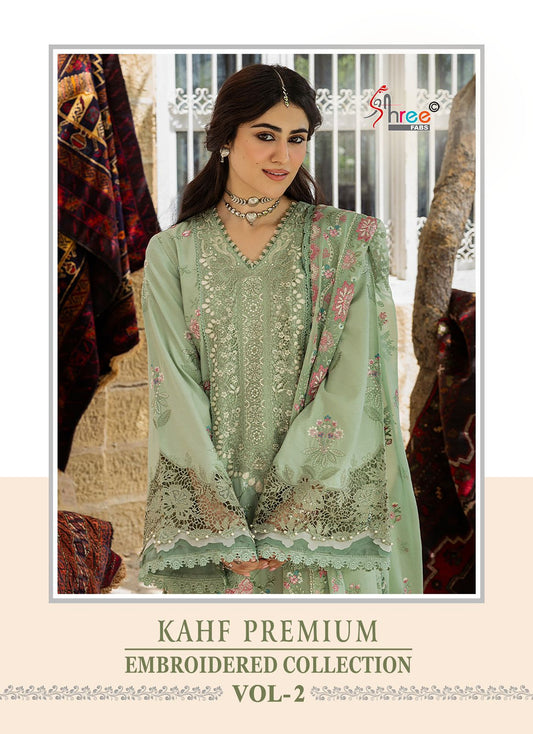 4114 Kahf Premium Embroidered Collection Vol 2 Shree Fabs Rayon Pakistani Salwar Suits