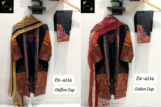 4114 Sapphire Cotton Pakistani Readymade Suits