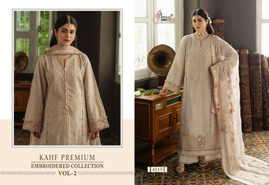 4115 Kahf Premium Embroidered Collection Vol 2 Shree Fabs Rayon Pakistani Salwar Suits