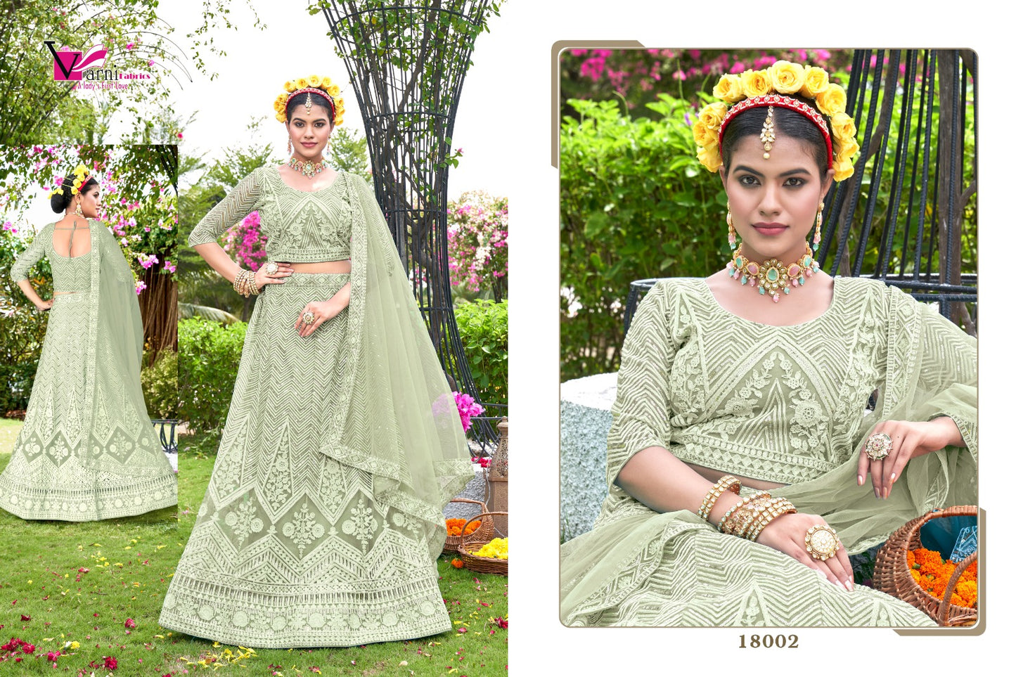 18002 Sakhi Varni Fabrics Lehenga Choli