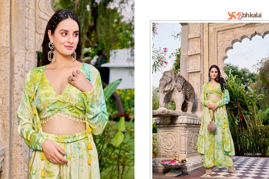 4954 Flory Vol 39 Shubhkala Crop Top Plazzo Set