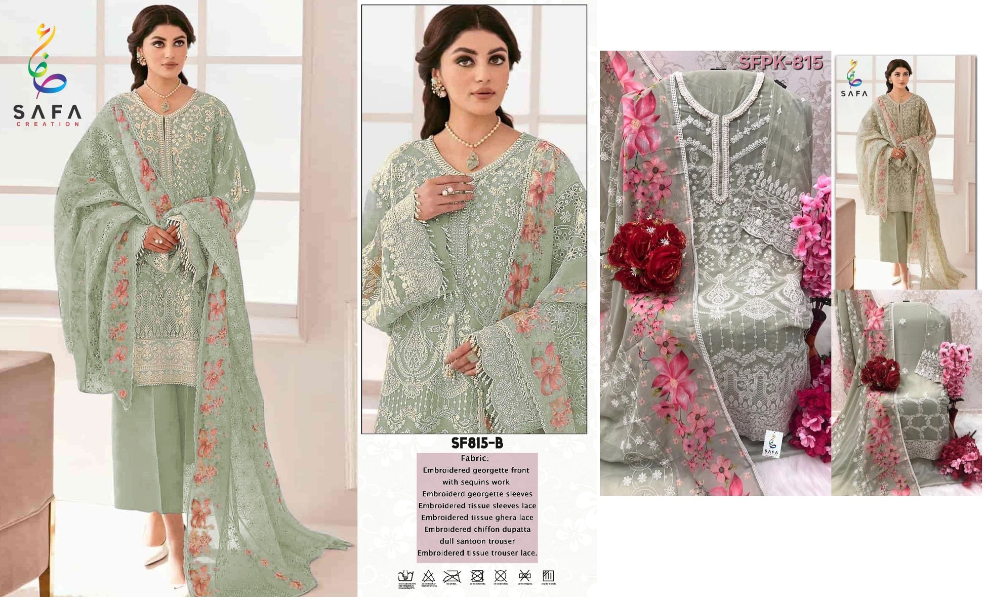 815B Safa Creation Pakistani Salwar Suits