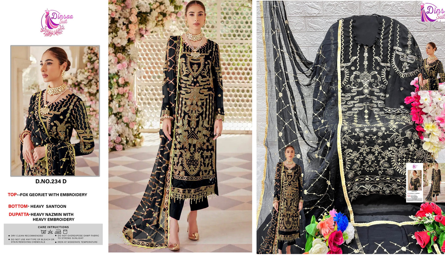 234D Dinsaa Suit Pakistani Salwar Suits