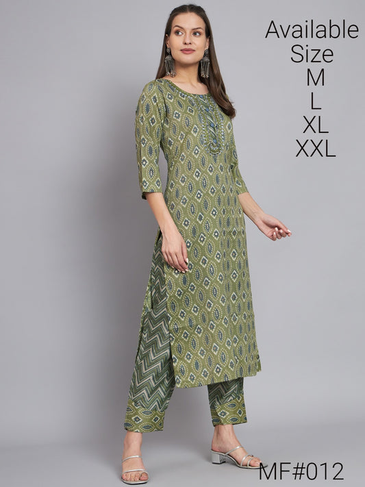 Mf12 Msm Kurti Pant Set