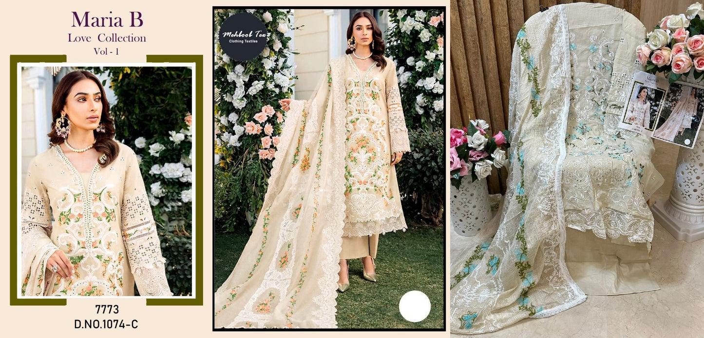 1074C Maria B Love Collection Vol 1 Mehboob Tex Pakistani Salwar Suits