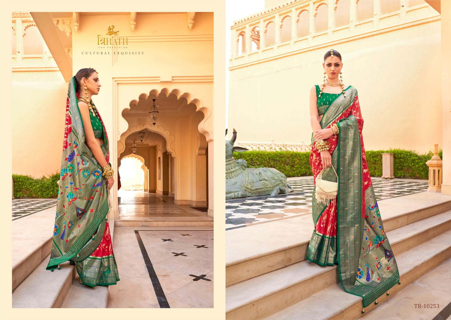 10253 Swastik Trirath Sarees