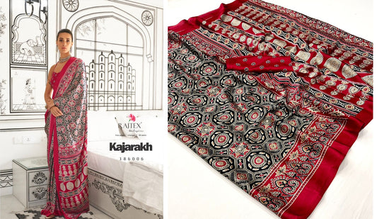 386006 Kajarakh Rajtex Sarees