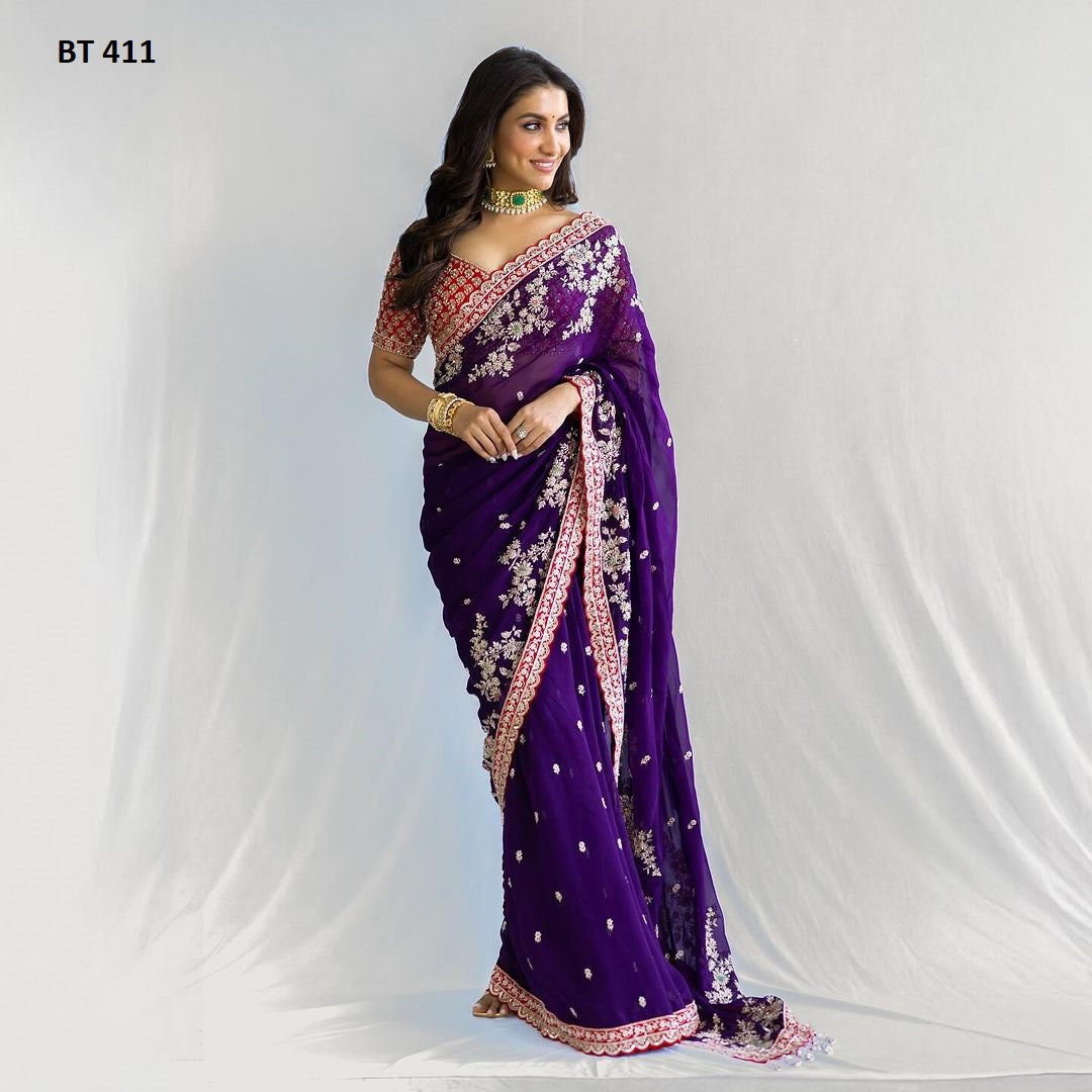 411 Bt Georgette Sarees