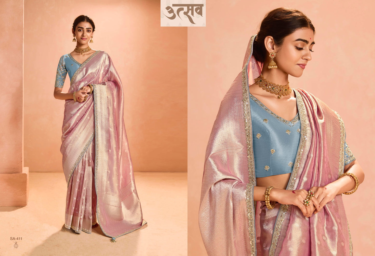 411 Utsav Kimora Sindhuri Silk Sarees
