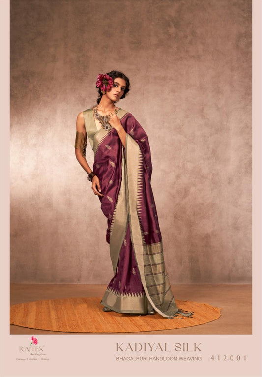 412001 Kadiyal Silk Rajtex Weaving Silk Sarees