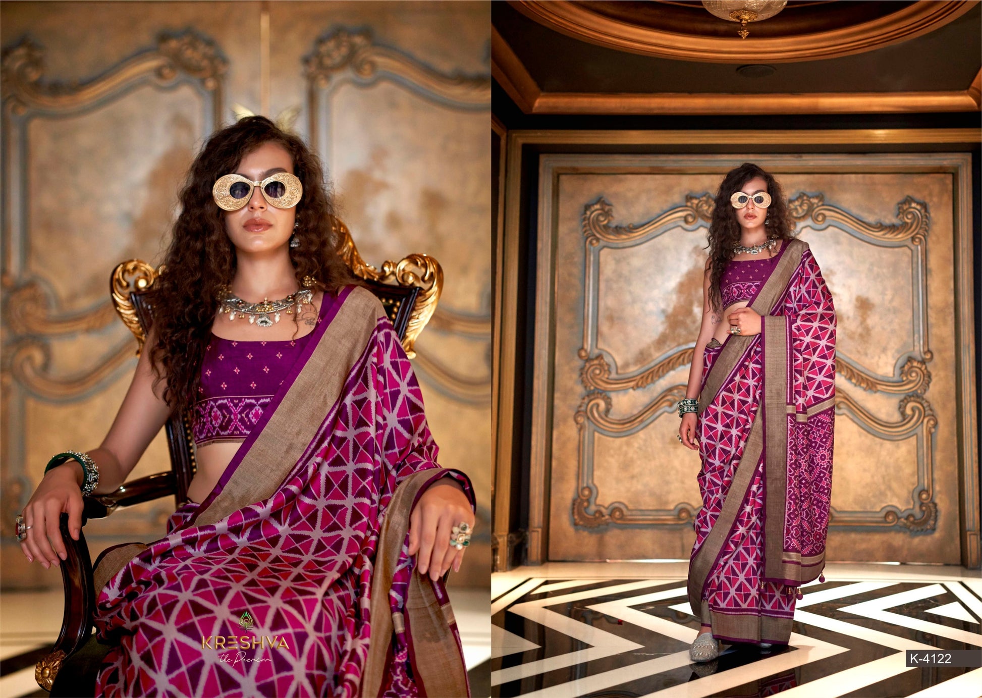 4122 Meenakumari Kreshva Pv Silk Sarees
