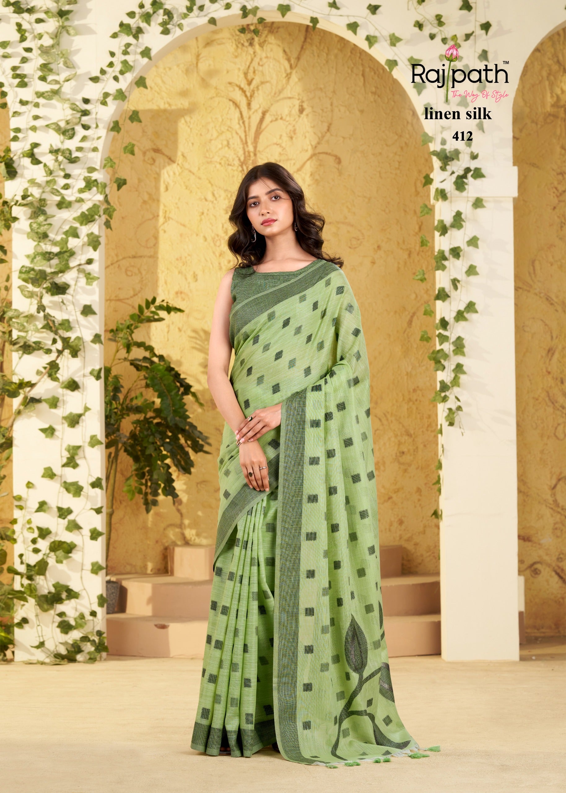 412 Carnival Rajpath Linen Silk Sarees