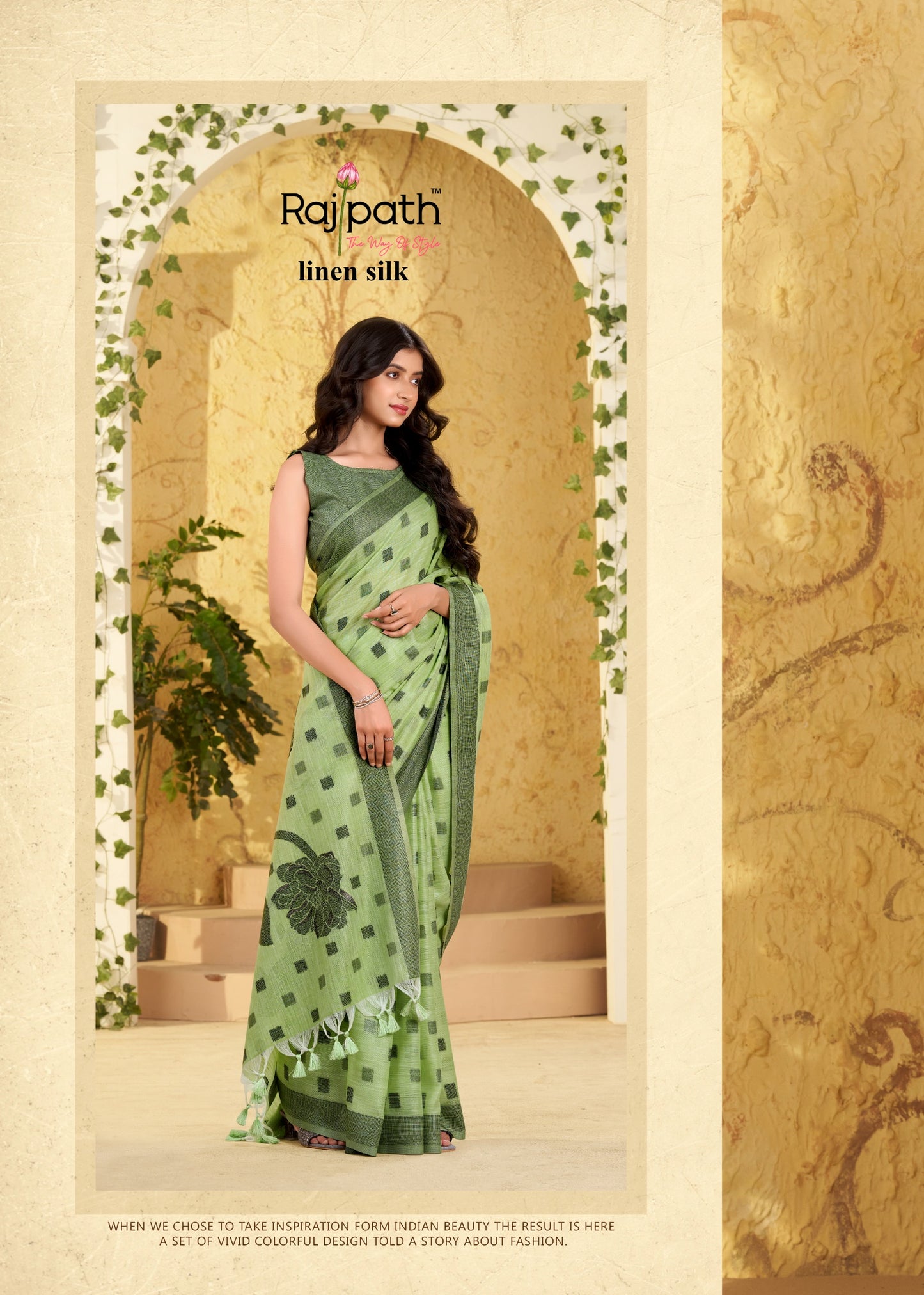 412 Carnival Rajpath Linen Silk Sarees