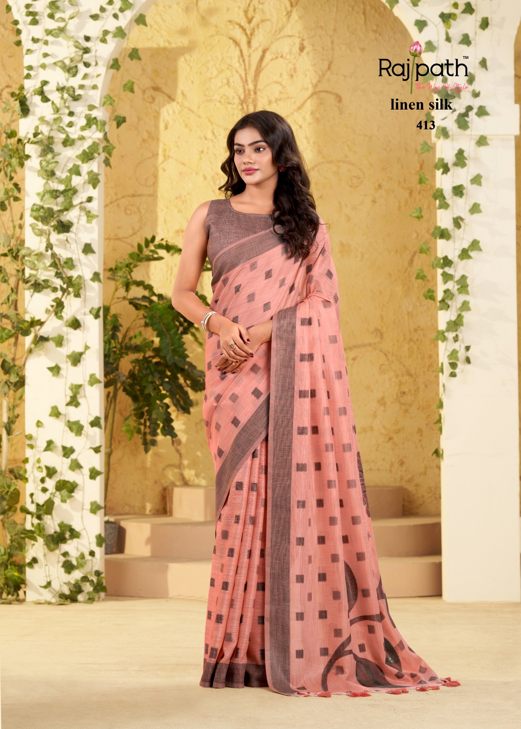 413 Carnival Rajpath Linen Silk Sarees