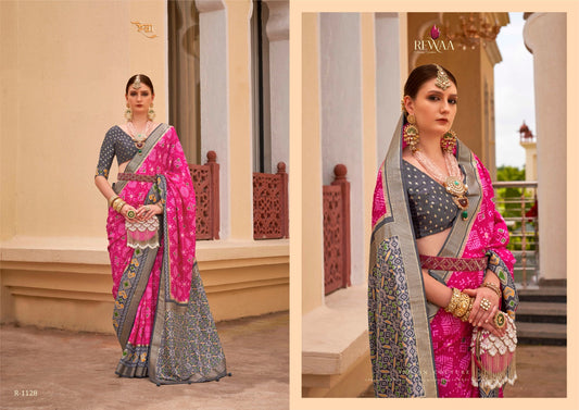 R-1128 Sankalp Patola Rewaa Sarees