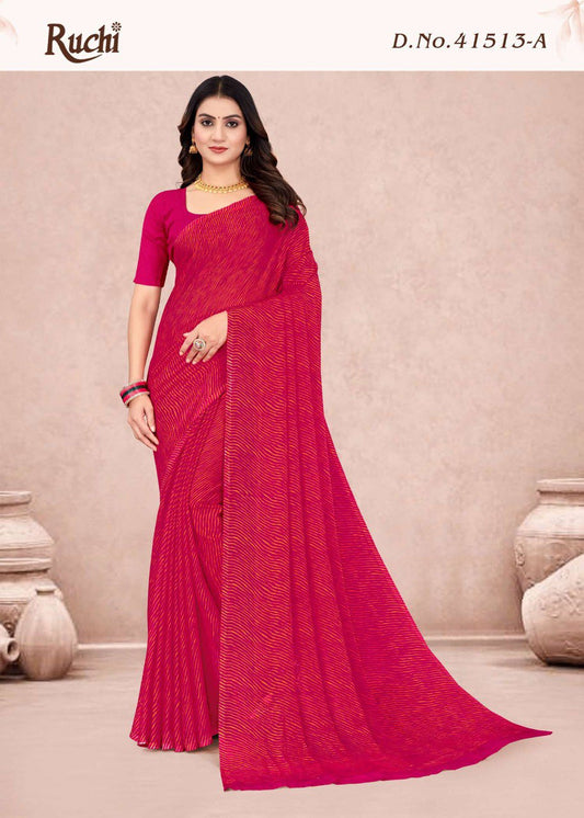 41513A Star Lehriya Vol 13 Ruchi Chiffon Sarees