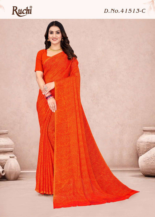 41513C Star Lehriya Vol 13 Ruchi Chiffon Sarees