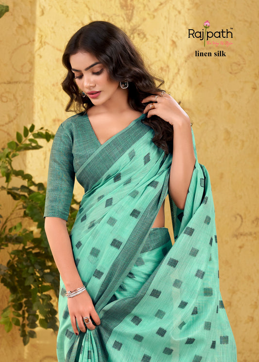 415 Carnival Rajpath Linen Silk Sarees