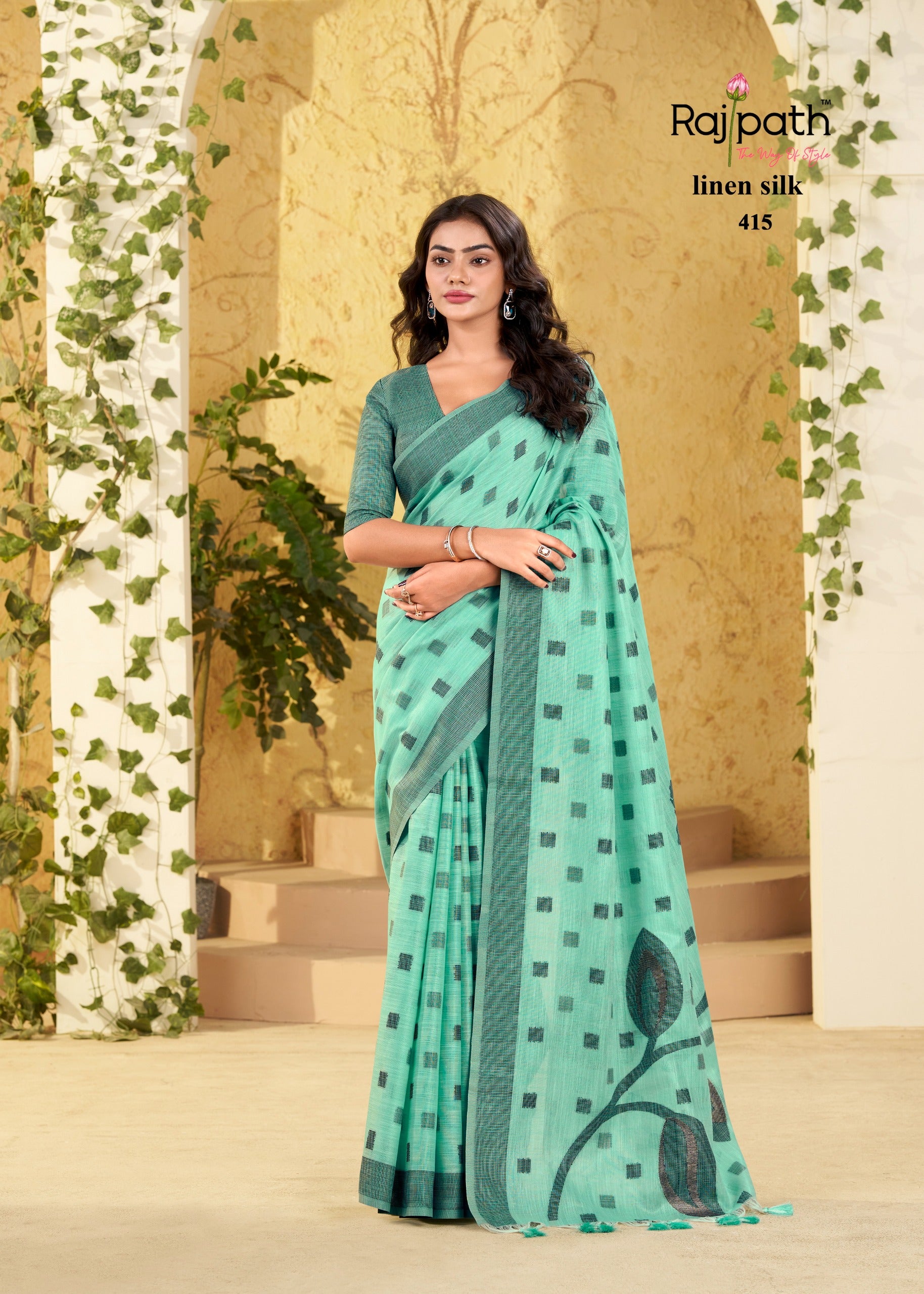 415 Carnival Rajpath Linen Silk Sarees