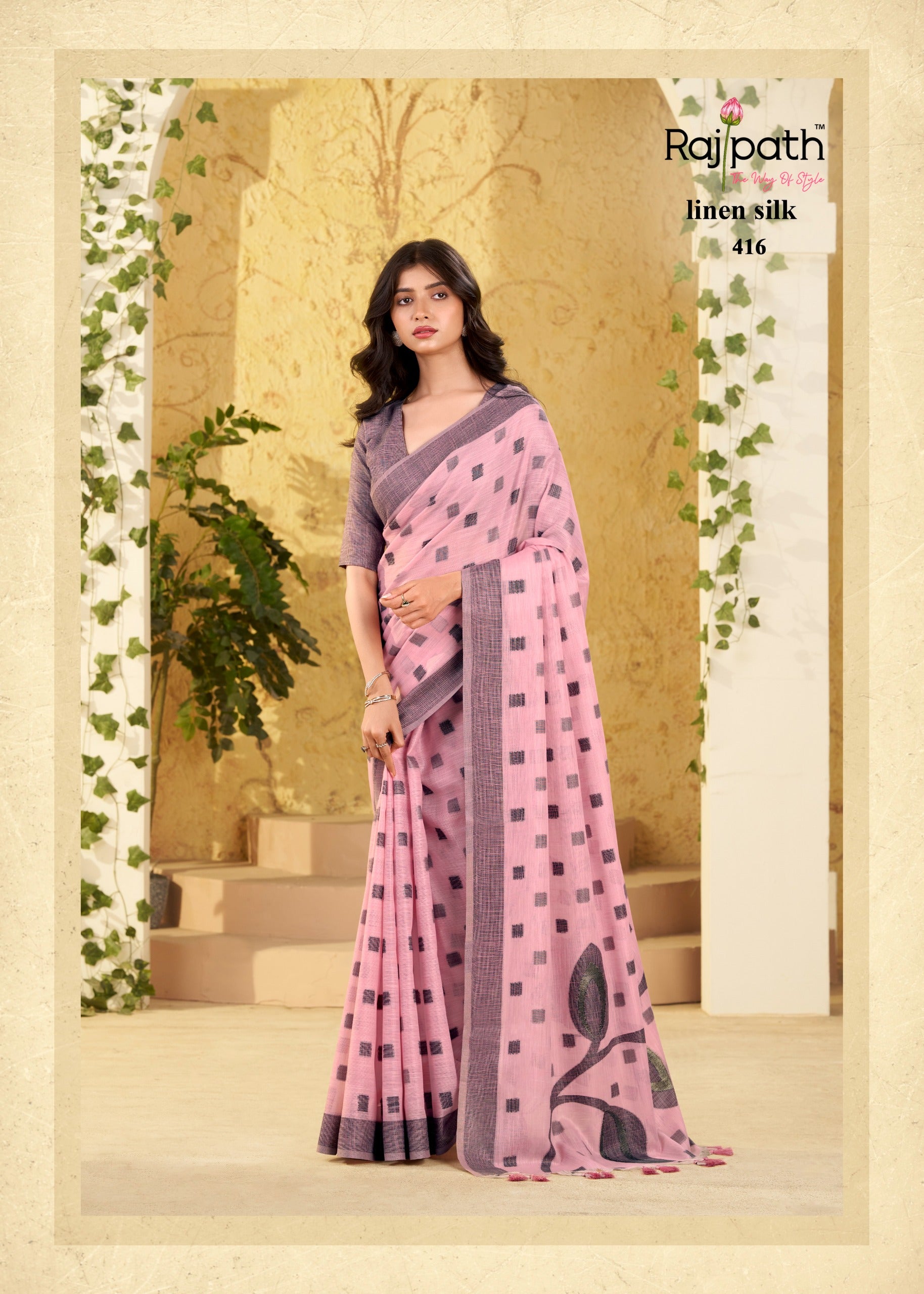 416 Carnival Rajpath Linen Silk Sarees