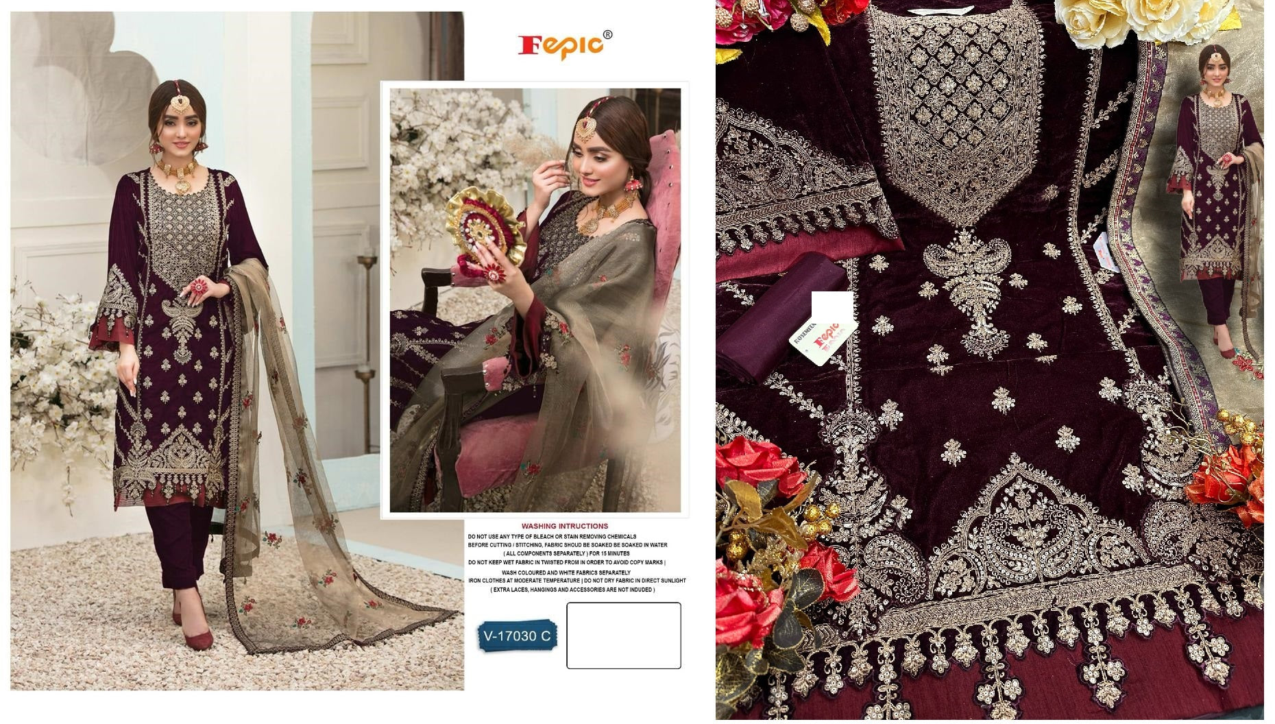 V-17030-C Fepic Pakistani Salwar Suits