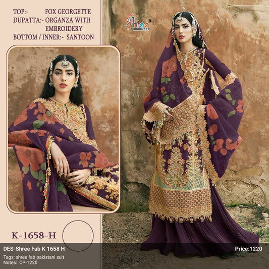 1658-H Shree Fabs Pakistani Salwar Suits