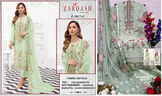 Z-3017C Zarqash Pakistani Salwar Suits