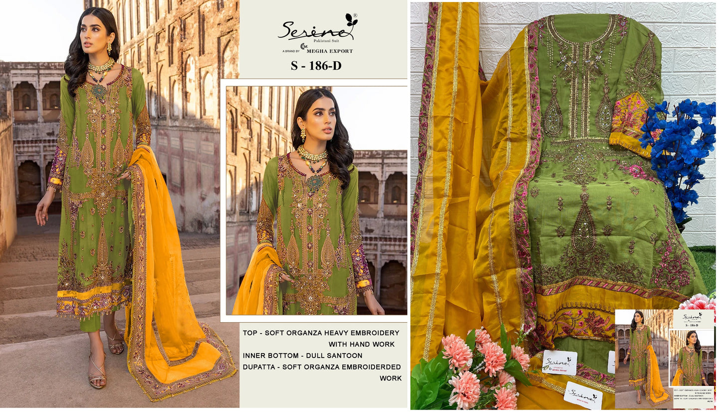 186D Serine Pakistani Salwar Suits
