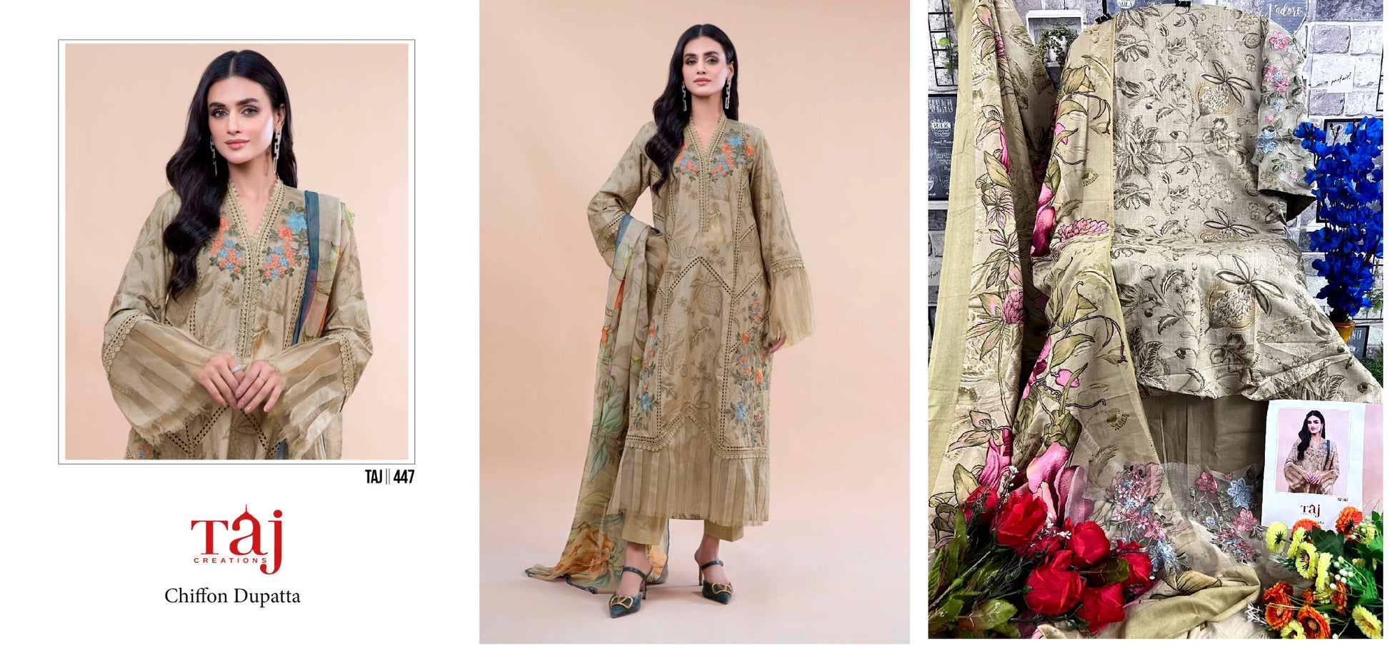 447 Taj Creations Pakistani Salwar Suits