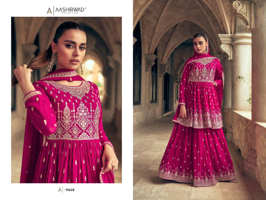 9648 Sadaf Aashirwad Creation Readymade Suits