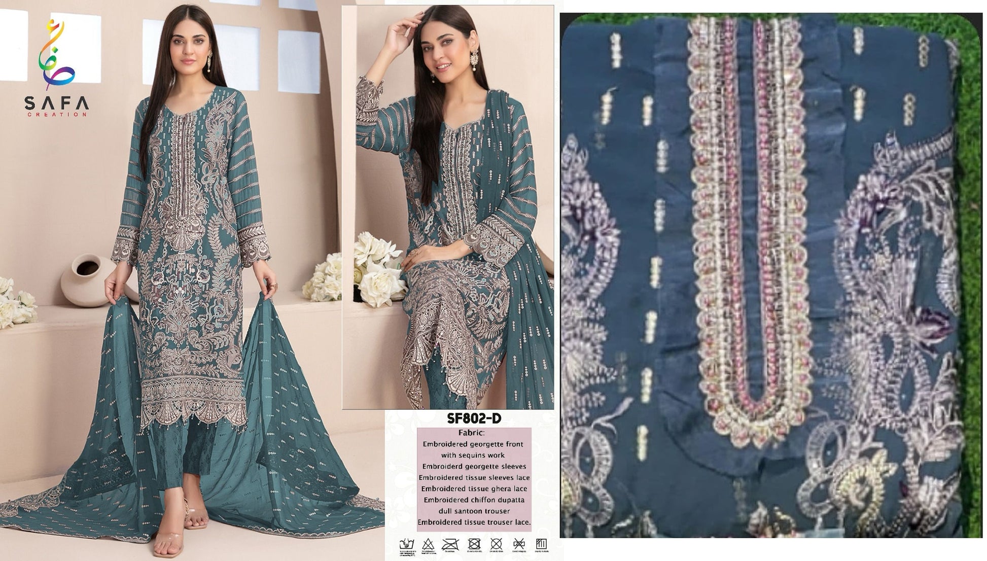 802D Safa Creation Pakistani Salwar Suits