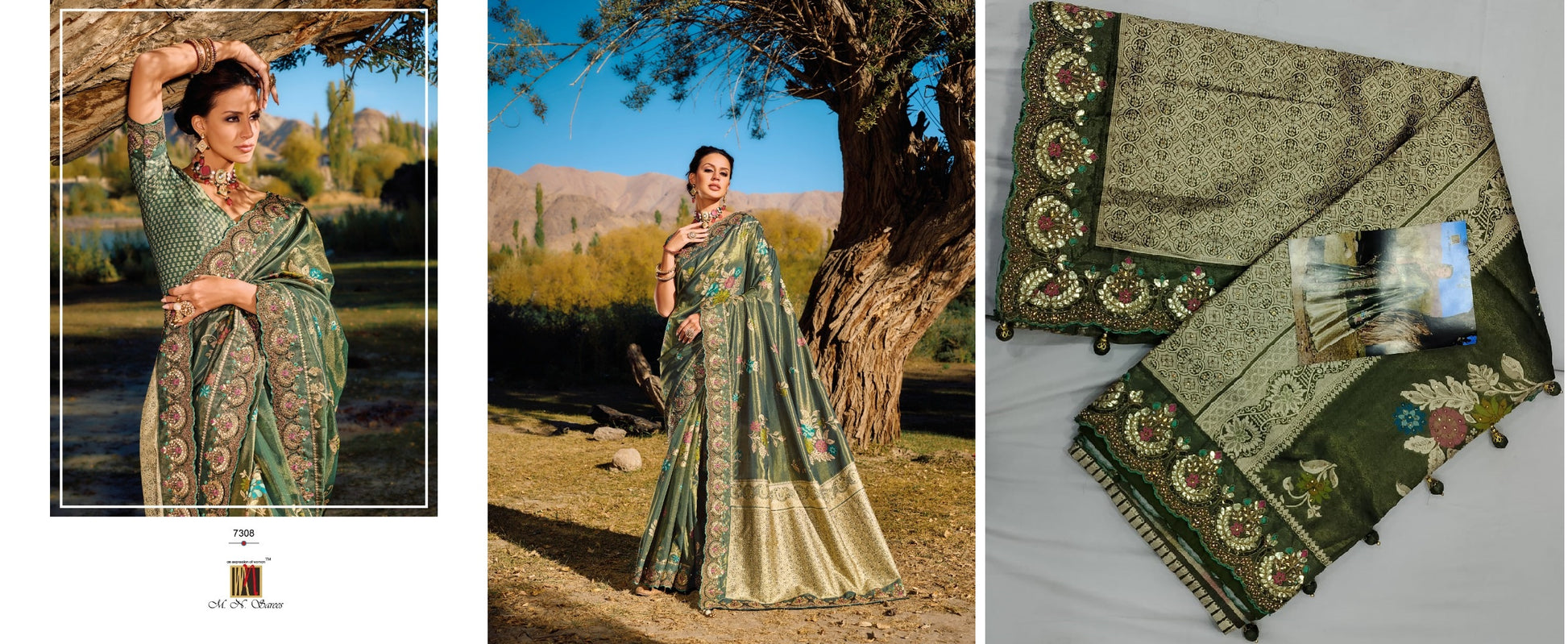 7308 Kacchi Mn Sarees