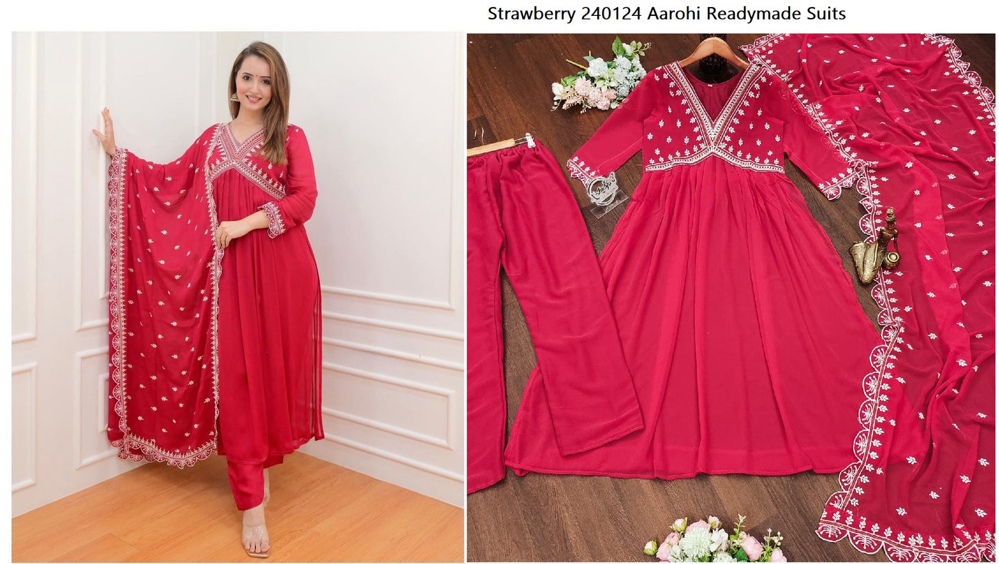 Strawberry 240124 Aarohi Readymade Suits