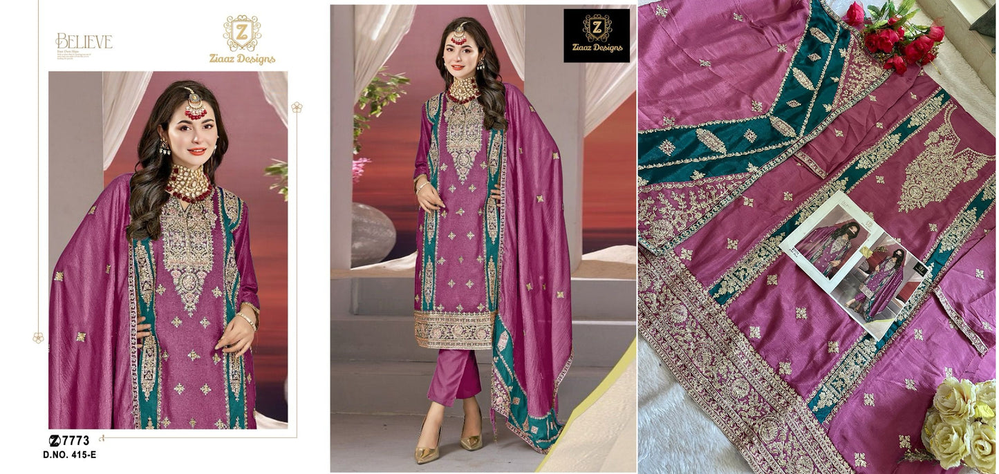 415E Ziaaz Designs Pakistani Salwar Suits