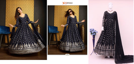 5003 Flory Vol 44 Shubhkala Gown Dupatta Set