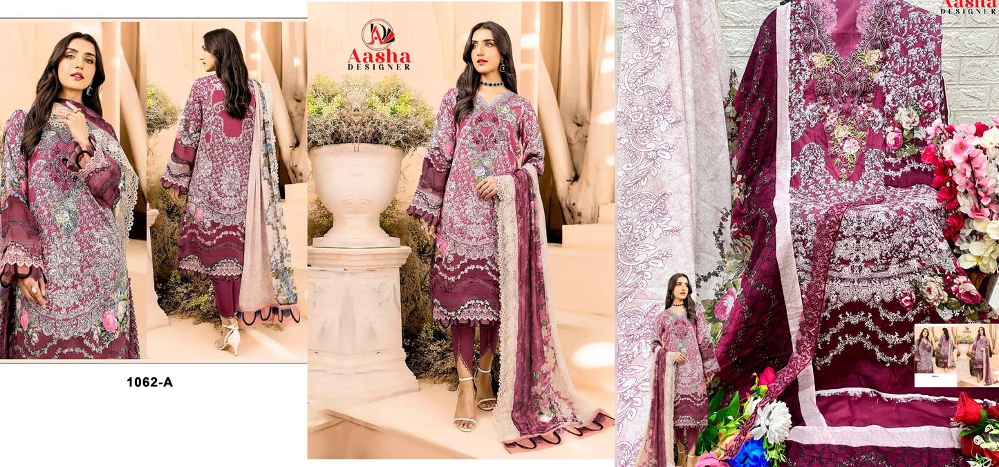 1062A Needle Wonder Vol 6 Aasha Designer Pakistani Salwar Suits
