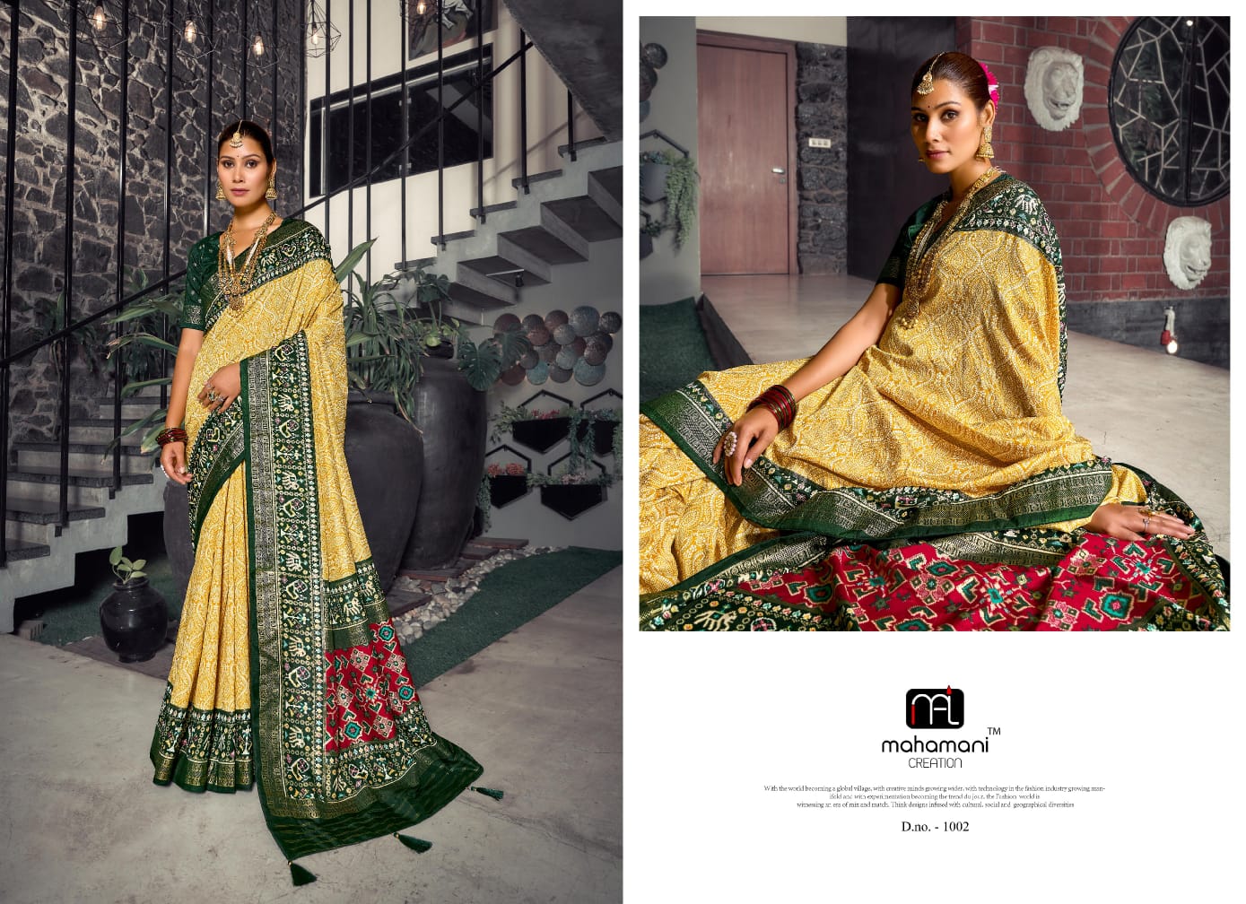 1002 Vivanta Mahamani Creation Sarees