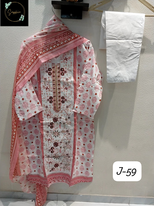 Jazmin Vol 59 White Sapphire Pakistani Readymade Suits