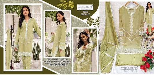 129 Yellow Zellbury Pakistani Readymade Suits