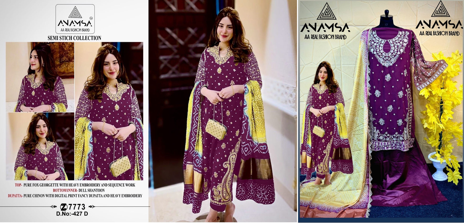 427D Anamsa Pakistani Salwar Suits