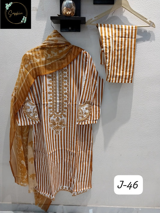 Jazmin Vol 46 Yellow Sapphire Pakistani Readymade Suits