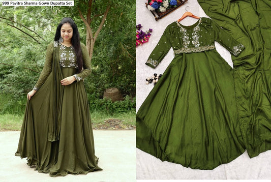 999 Pavitra Sharma Gown Dupatta Set